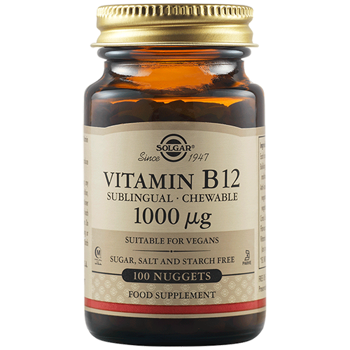VITAMIN B12 1000 µG SUBLINGUAL CHEWABLE NUGGETS Solgar
